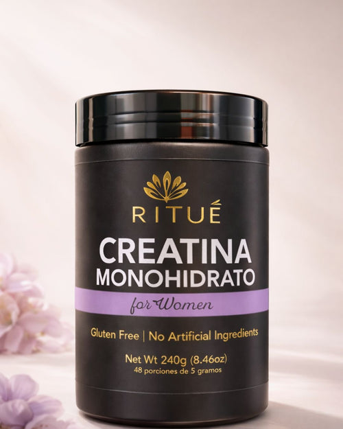 Creatina para mujeres 30+ que quieren fuerza y firmeza sin hinchazón |Ritue® - Ritue